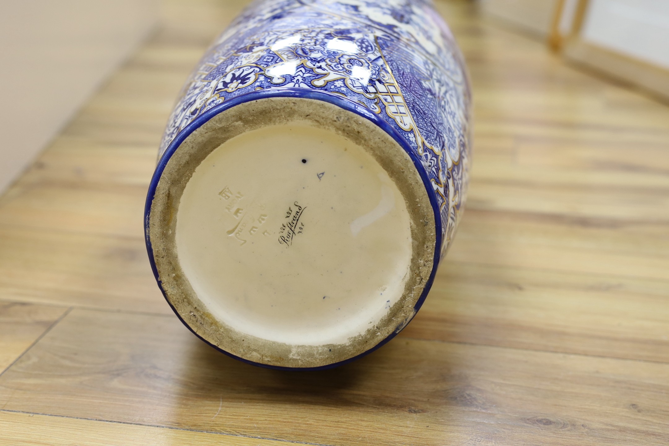 A Large Rorstrand chinoiserie baluster vase, 70cm tall